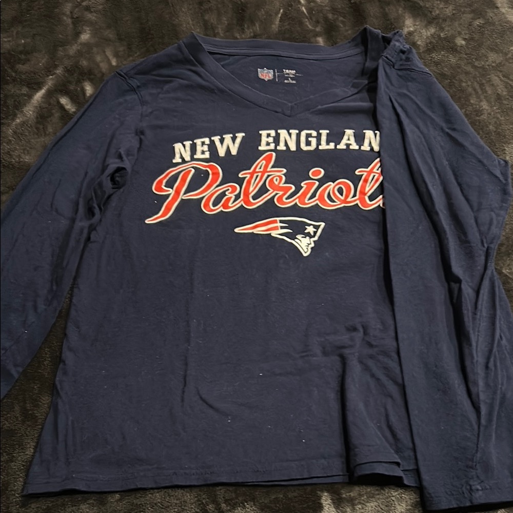 New England Patriots Navy Long Sleeve Shirt